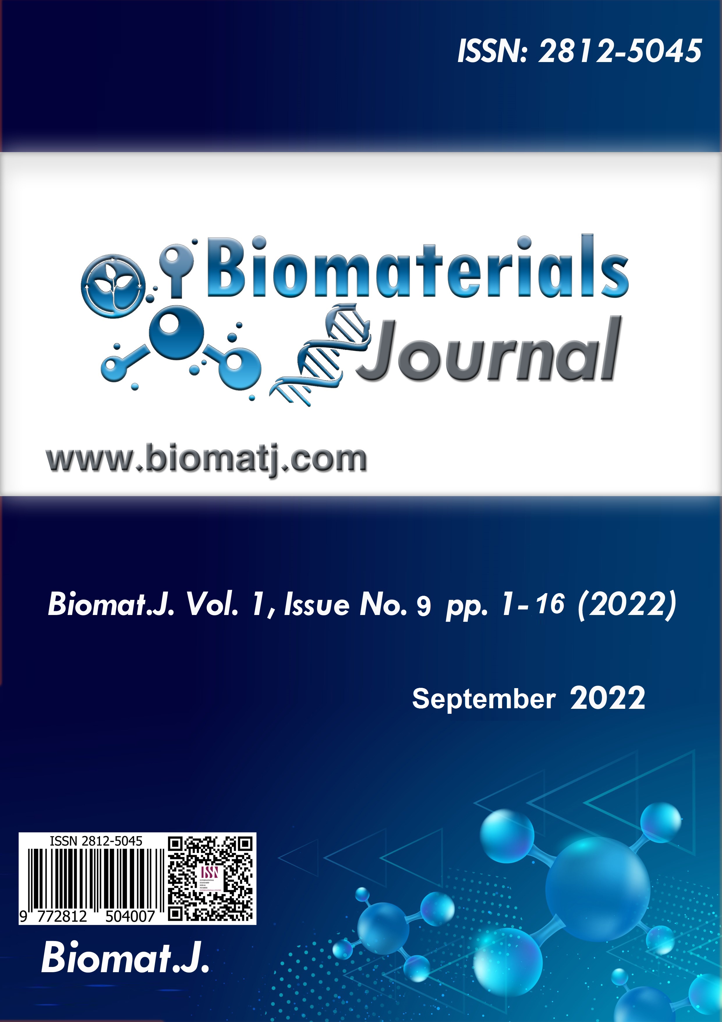 					View Vol. 1 No. 9 (2022): Biomaterials Journal
				