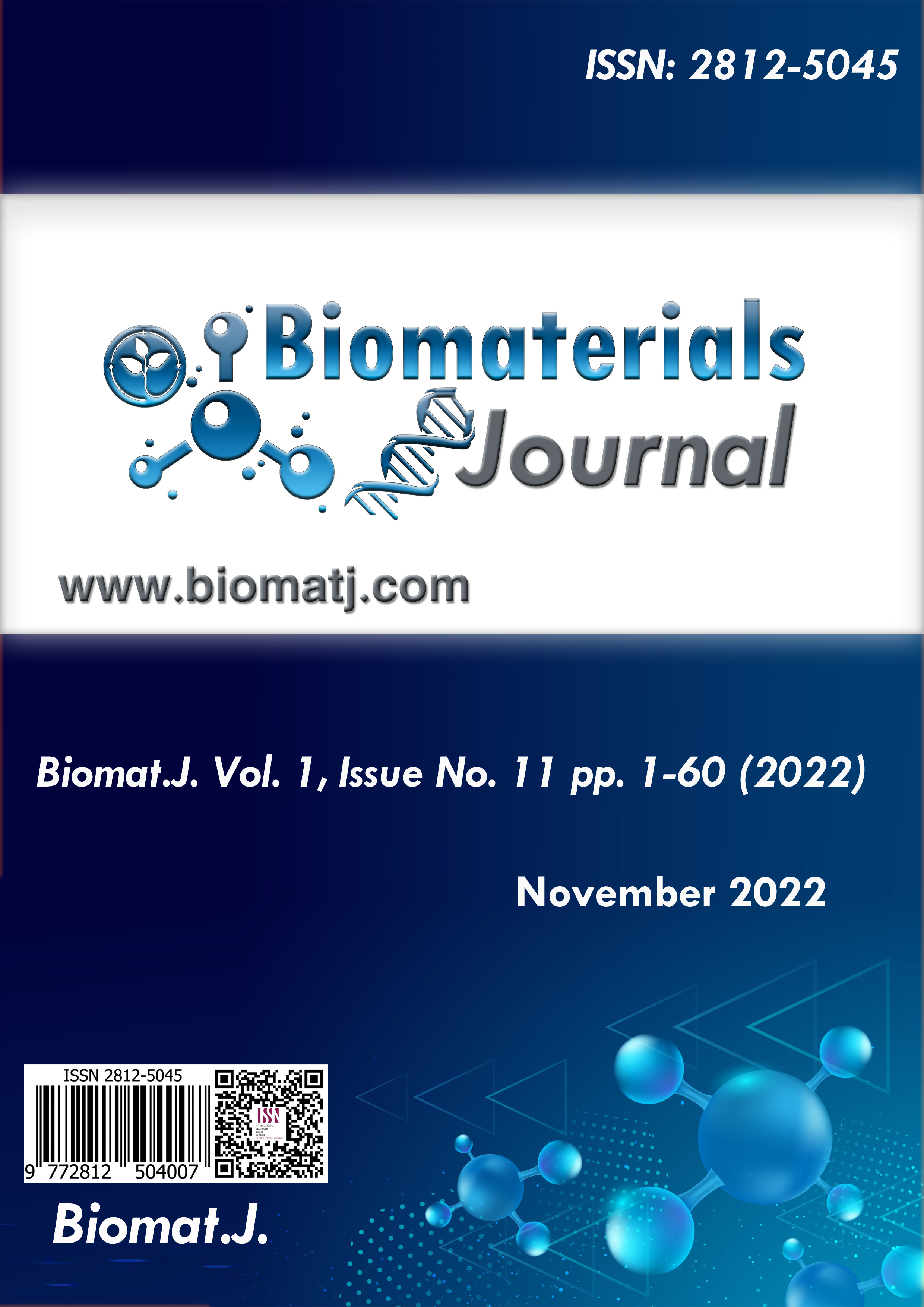 Biomaterials Journal Volume 1, Issue No. 11, November 2022